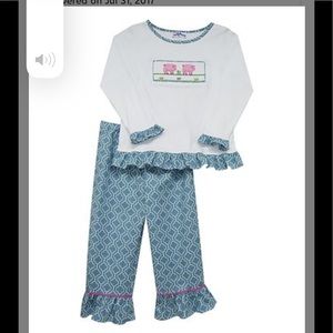 Blue Pigs 🐷 Ruffle Smocked Top & Pants